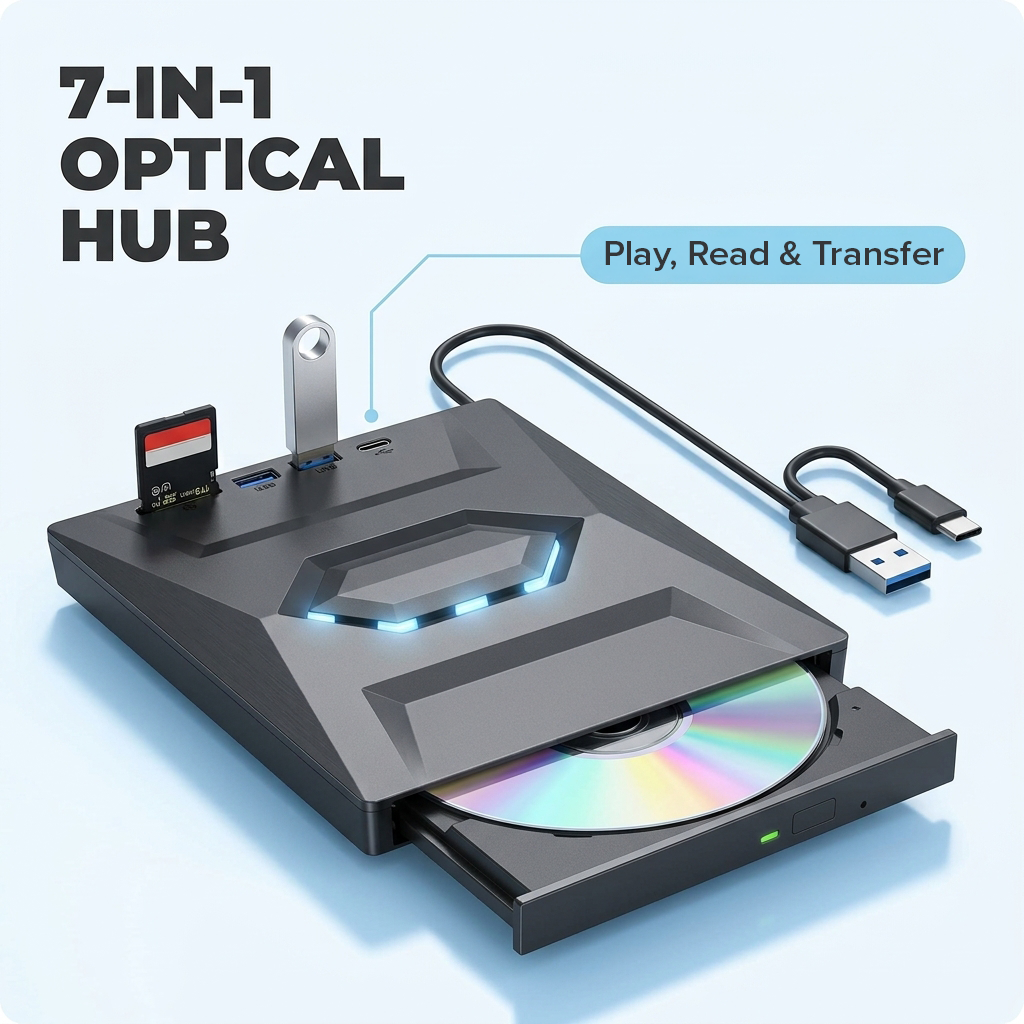7-in-1 External USB DVD / Blu-ray Drive, picture 1