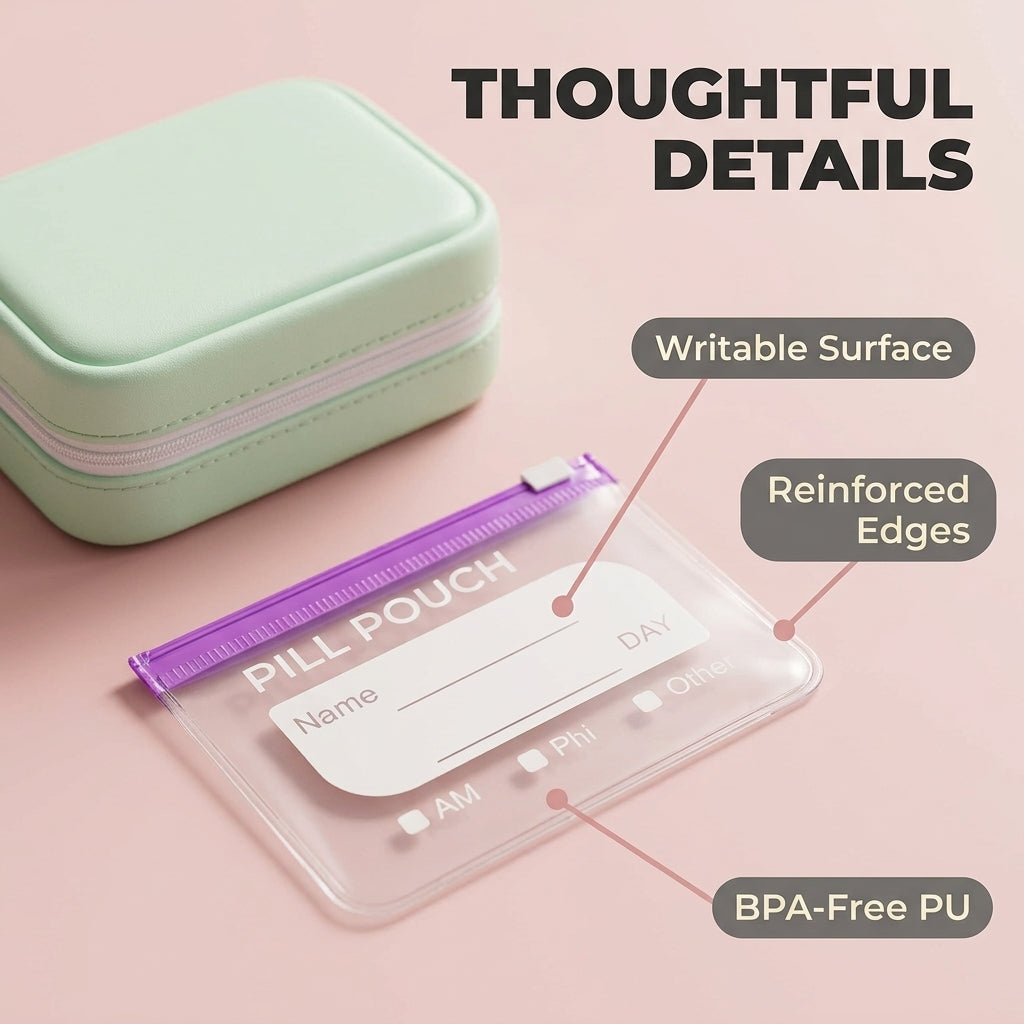 Waterproof PU Travel Pill Organizer Set, picture 9