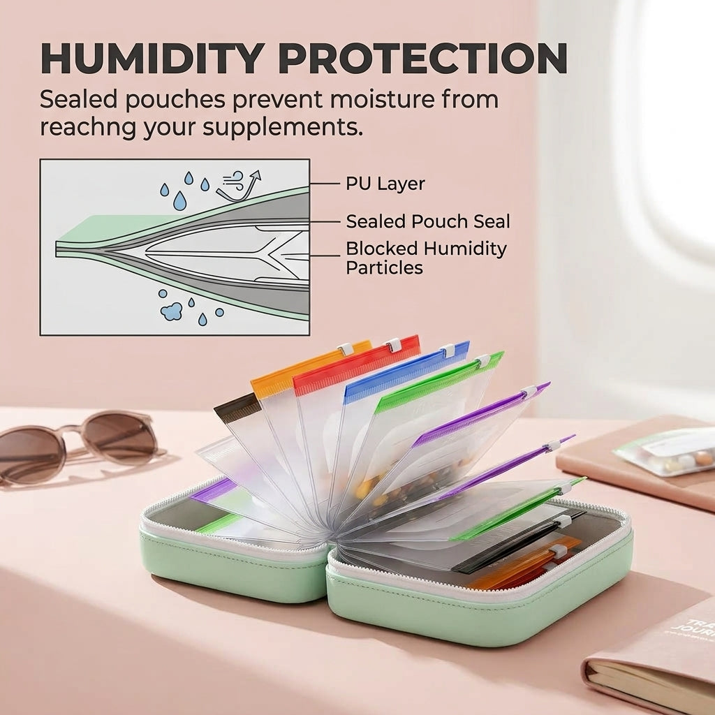 Waterproof PU Travel Pill Organizer Set, picture 10