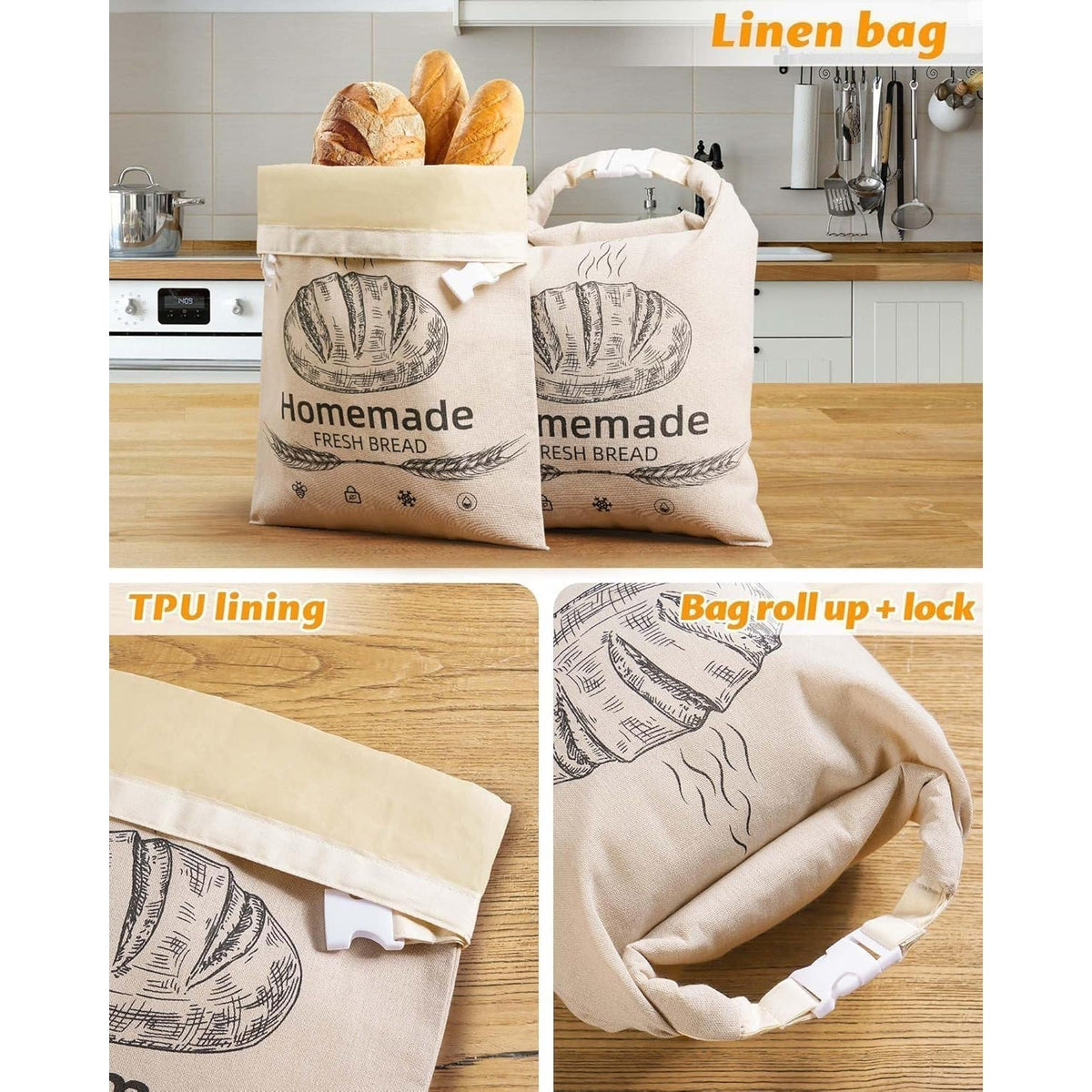 BeeBredix Beeswax Bread Bag