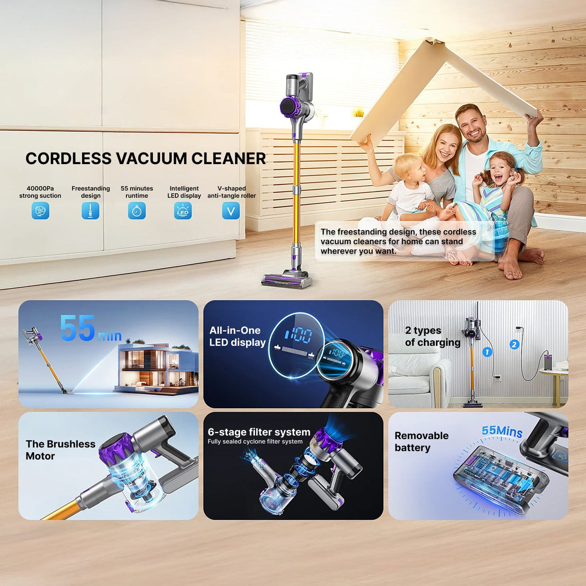 FurVaxim V3 Lightweight Vacuum Cleaner For Elderly