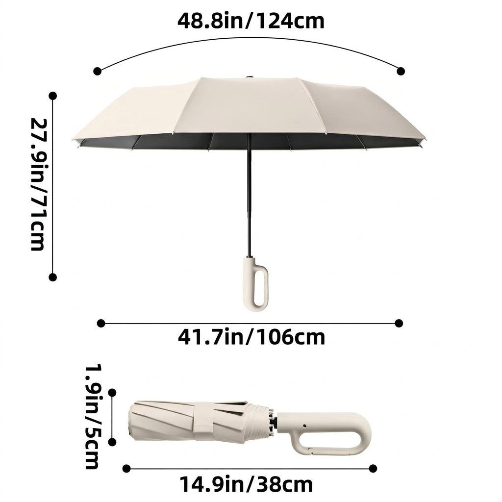 Creative Ring Buckle Windproof Reinforced Umbrella, picture 11