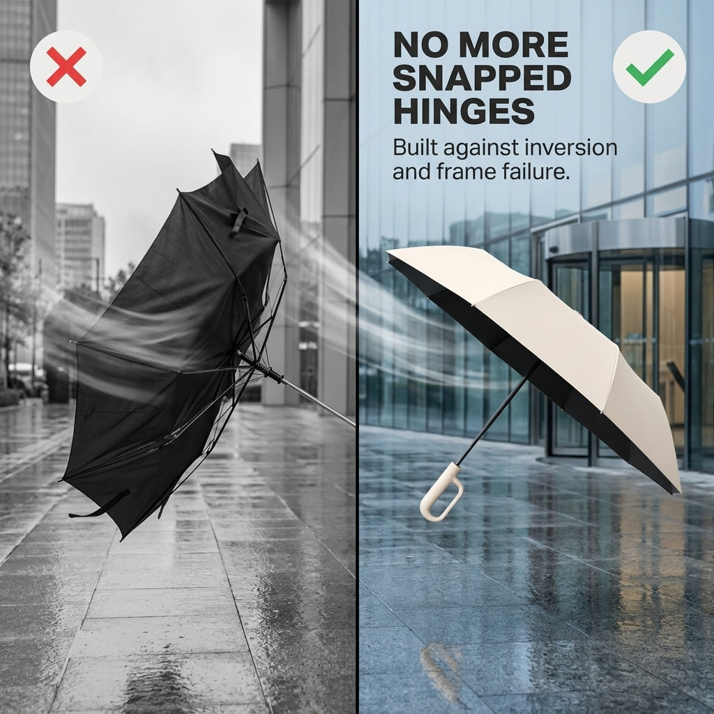 Creative Ring Buckle Windproof Reinforced Umbrella, picture 6