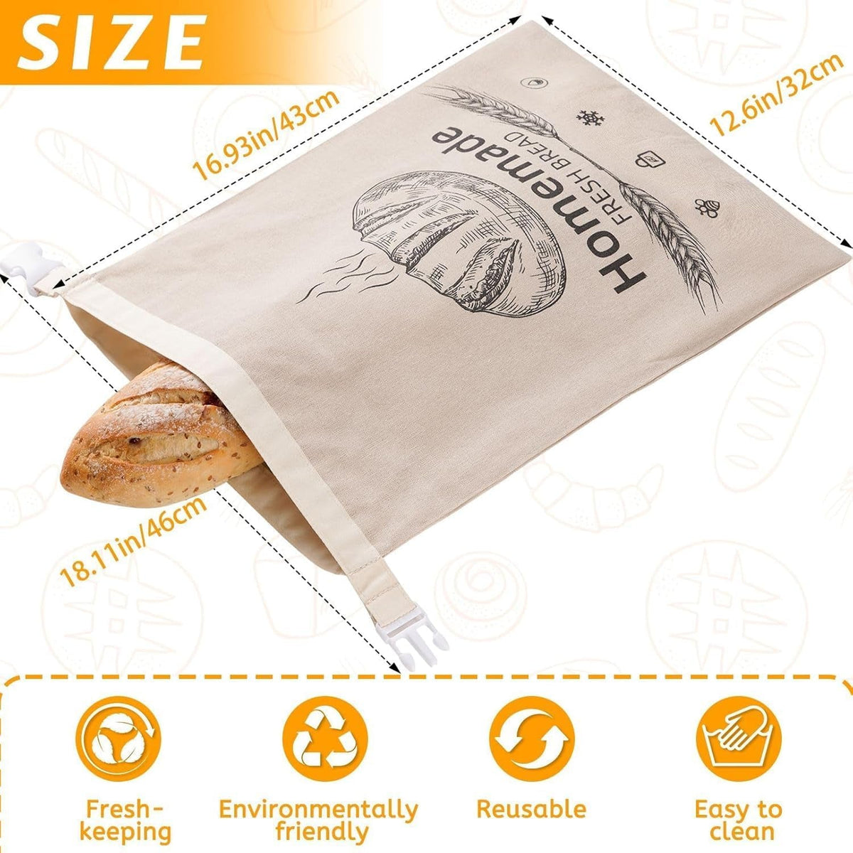 BeeBredix Beeswax Bread Bag