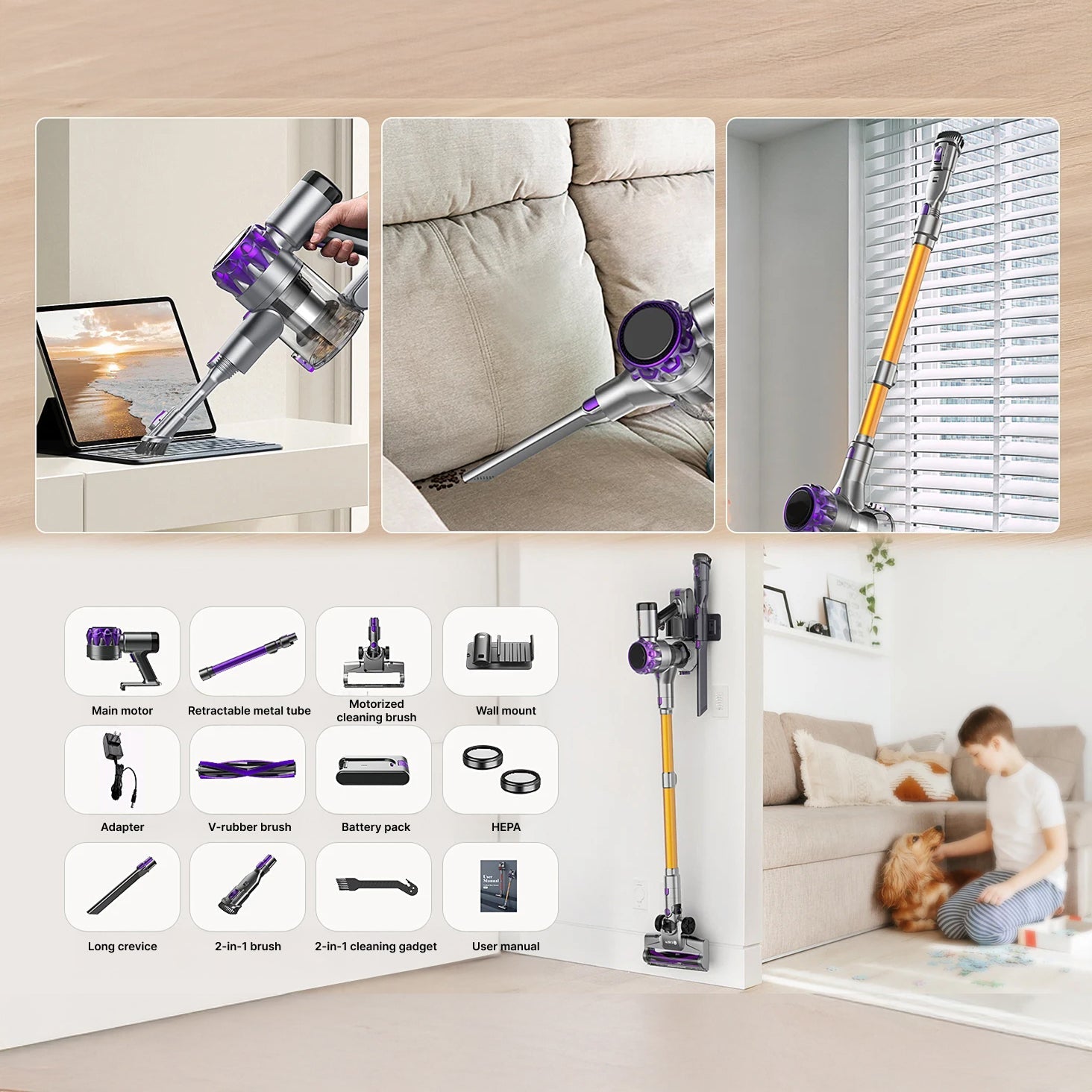 FurVaxim V3 Lightweight Vacuum Cleaner For Elderly