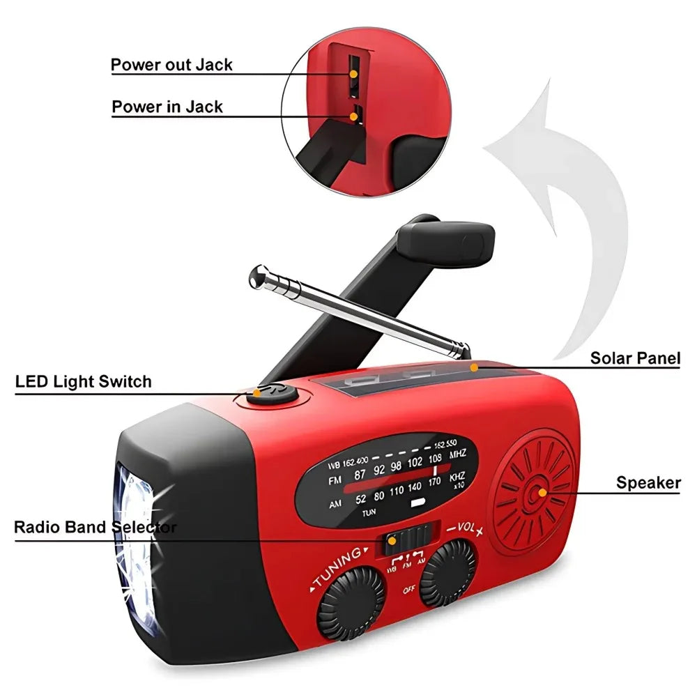 Radievox Solar Hand Crank Radio