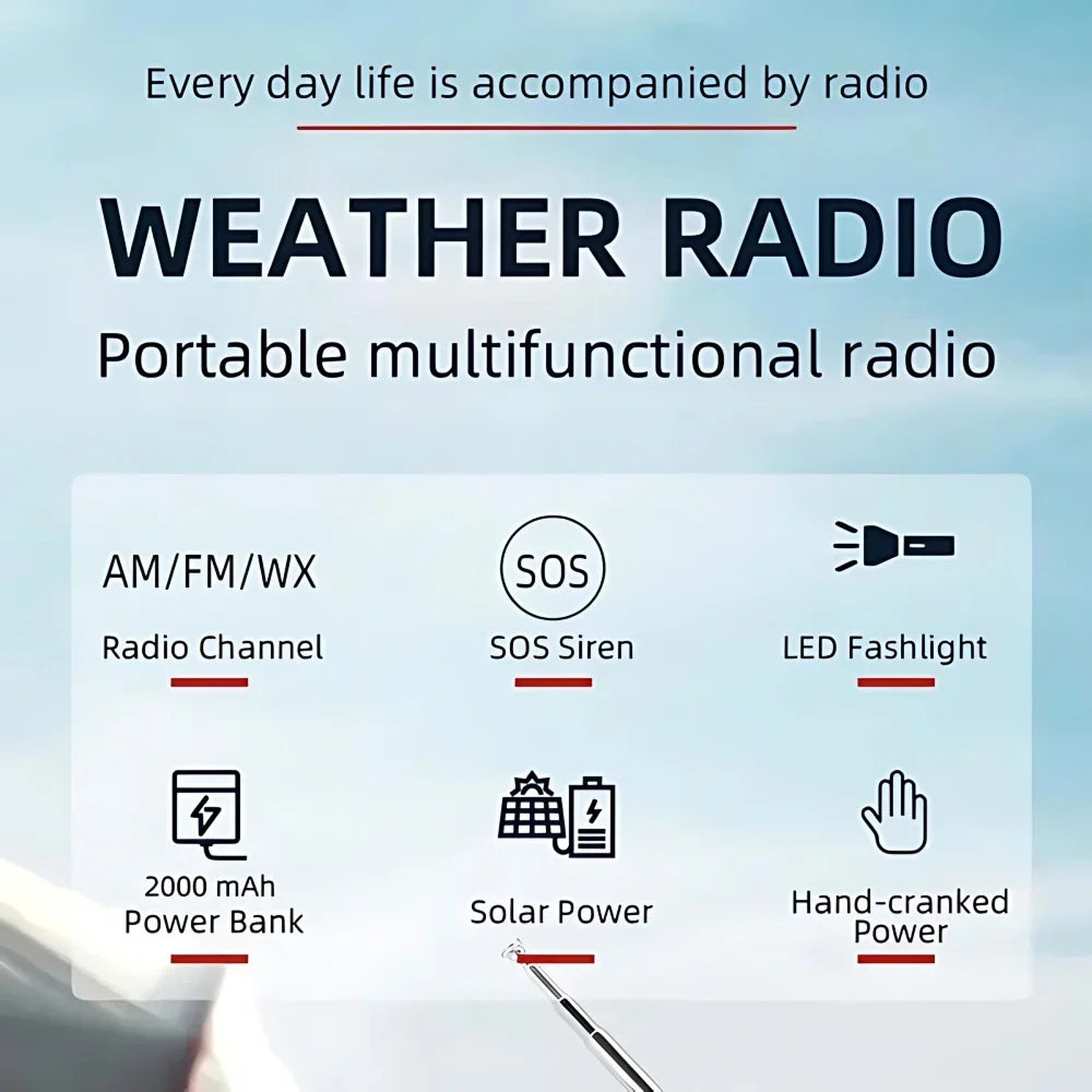 Radievox Solar Hand Crank Radio